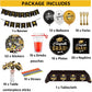 Graduation Party Decorations 126Pcs Black Gold Congrats Grad Dinnerware Party Supplies Includes Tableware Balloons Tablecloth Banner DIY Drink Pouches