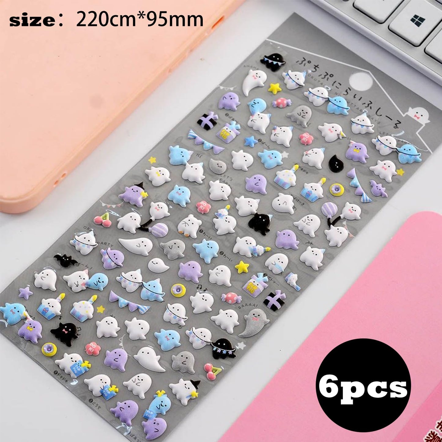 Cute Mini Puffy Stickers 600?, 3D Tiny Micro Bulk Sticker Set for Kids Girls and Adults Includes Cartoon Animals Cats Dogs Penguins Birds for Phone