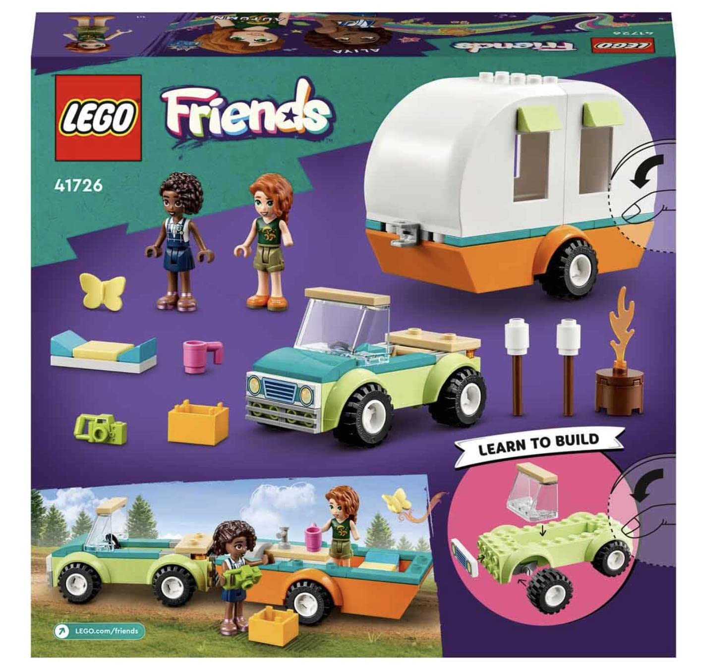 LEGO Friends Holiday Camping 41726 Toy Blocks, Present, Vehicles, Girls, Ages 4 and Up