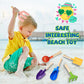 6 PCS 8" Kids Gardening Tools, Metal Beach Sandbox Digging Toys with Sturdy Wooden Handle, Safe Backyard Snow Sensory Playset Including Cylinder