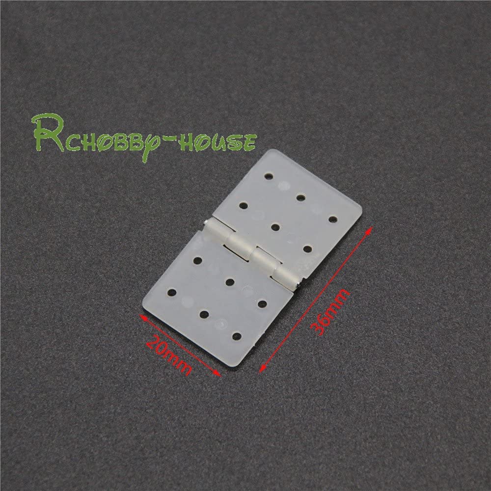 rchobbyhouse 10PCS Nylon & Pinned Hinges L20?W36mm, Parts for DIY RC Airplane
