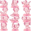 12Pcs Axolotl Happy Birthday Honeycomb Centerpiece Pink Glitter Aquatic Creature Pretty Hexagonal Dinosaur Party Decoration Coral Ocean Sea Fish