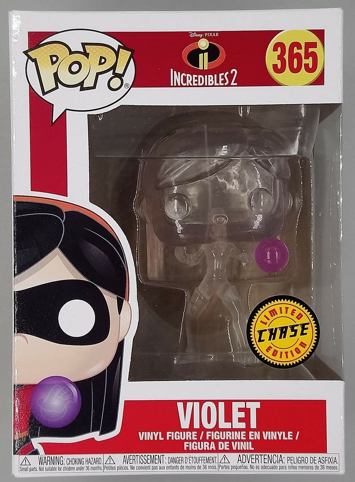 Incredibles 2 Funko POP! Disney Violet Vinyl Figure #365 [Translucent, Chase Version]
