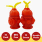 4E's Novelty Fire Hydrant Straw Cups With Lids (10 Pack) 12oz - For Paw Dog Patrol, Firefighter Birthday Party Favors, Firetruck Fireman Party