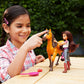 Mattel Spirit Untamed Lucky Doll & Spirit Horse Figure, Ride Together Playset & 2 Accessories, Doll "Jumps" & "Rides" on Walking Horse