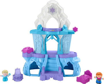 Fisher-Price Little People Toddler Toy Disney Frozen Elsa’s Enchanted Lights Palace Playset with Music Lights & Figures for Kids Ages 18+ Months