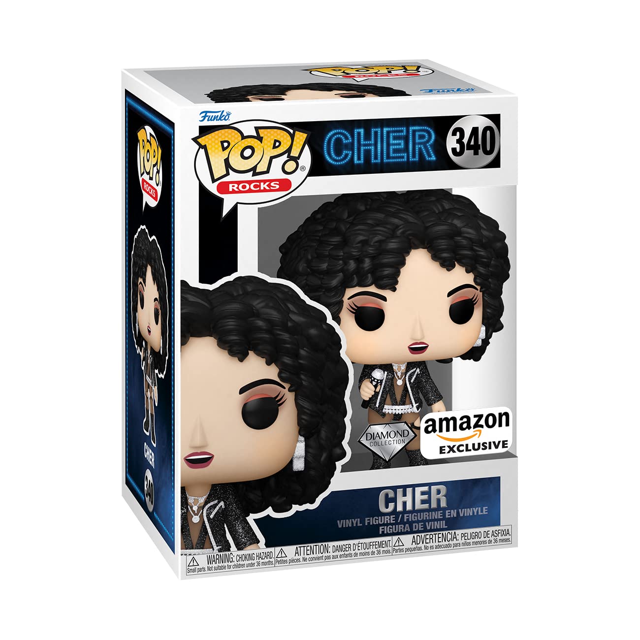 Funko POP! Rocks: Cher - (Turn Back Time) - Diamond Glitter - Collectable Vinyl Figure - Gift Idea - Official Merchandise - for Kids & Adults - Music