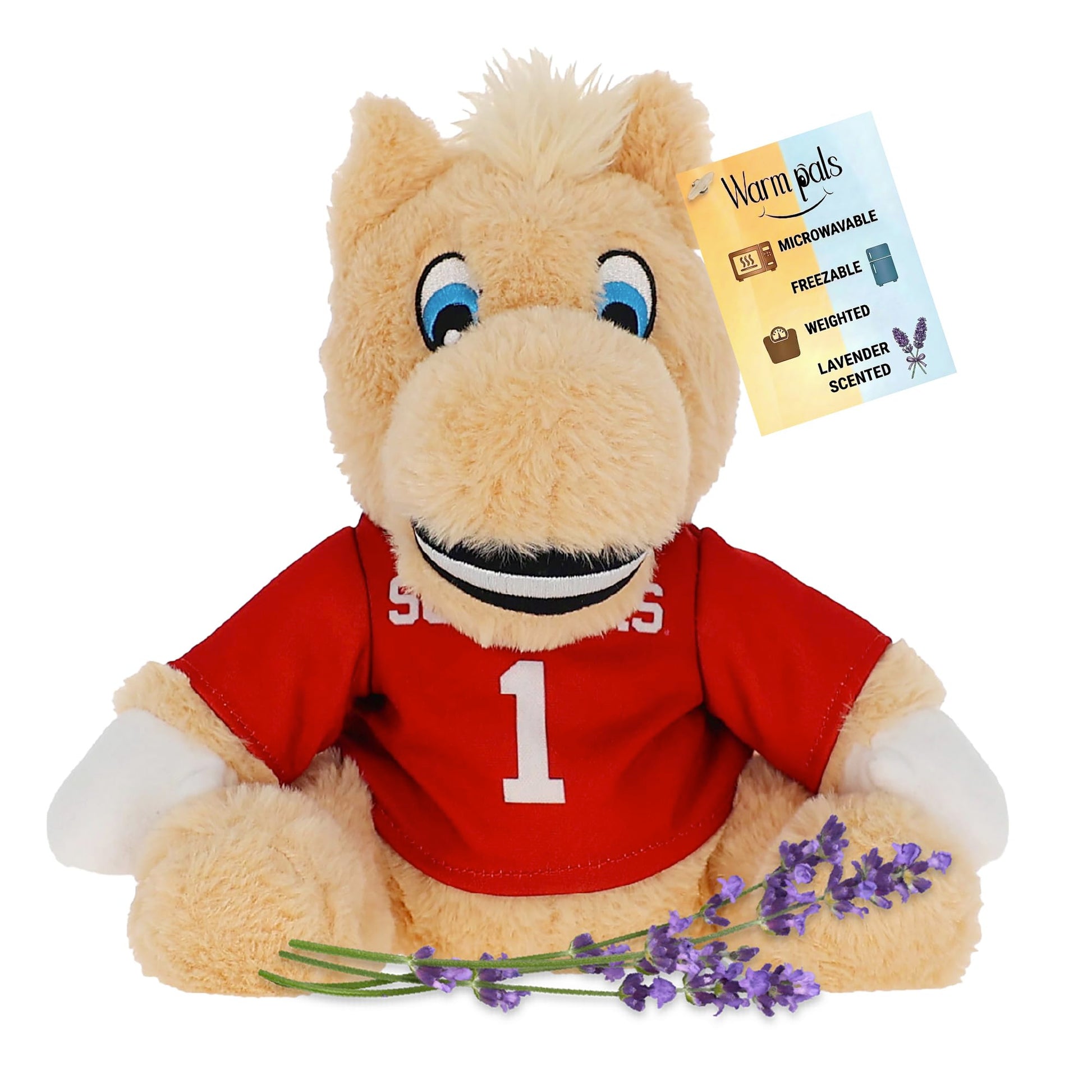 Warm Pals Boomer University of Oklahoma Sooners Mascot OU - Heatable Coolable Bedtime Comfort Plushie 1.5lbs - Cozy Microwavable Lavender Scented