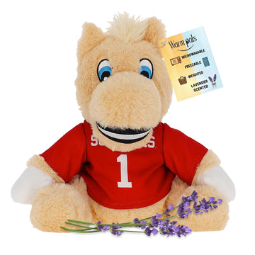 Warm Pals Boomer University of Oklahoma Sooners Mascot OU - Heatable Coolable Bedtime Comfort Plushie 1.5lbs - Cozy Microwavable Lavender Scented