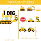 210 Pcs Construction 5th Birthday Decorations - Includes Plates Napkins Cups Cake Cupcake Toppers Banner Hanging Swirls Tablecloths Balloons