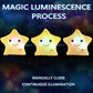 sofipal Creative Twinkle Star Shaped Plush Pillow, LED Night Light Glowing Cushions Plush Stuffed Toys Gifts for Kids, Decoration (Yellow)