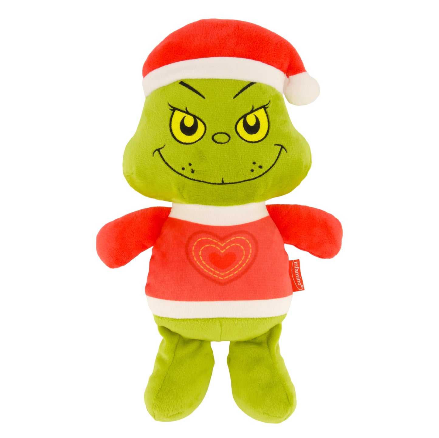 Infantino Plushy Pal The Grinch, Soft Baby Plush Toy, Stocking Stuffer