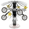 amscan Grad Mini Cascade Centerpiece | Party Decor | 1 Ct. Black/White/Silver, 7.5"