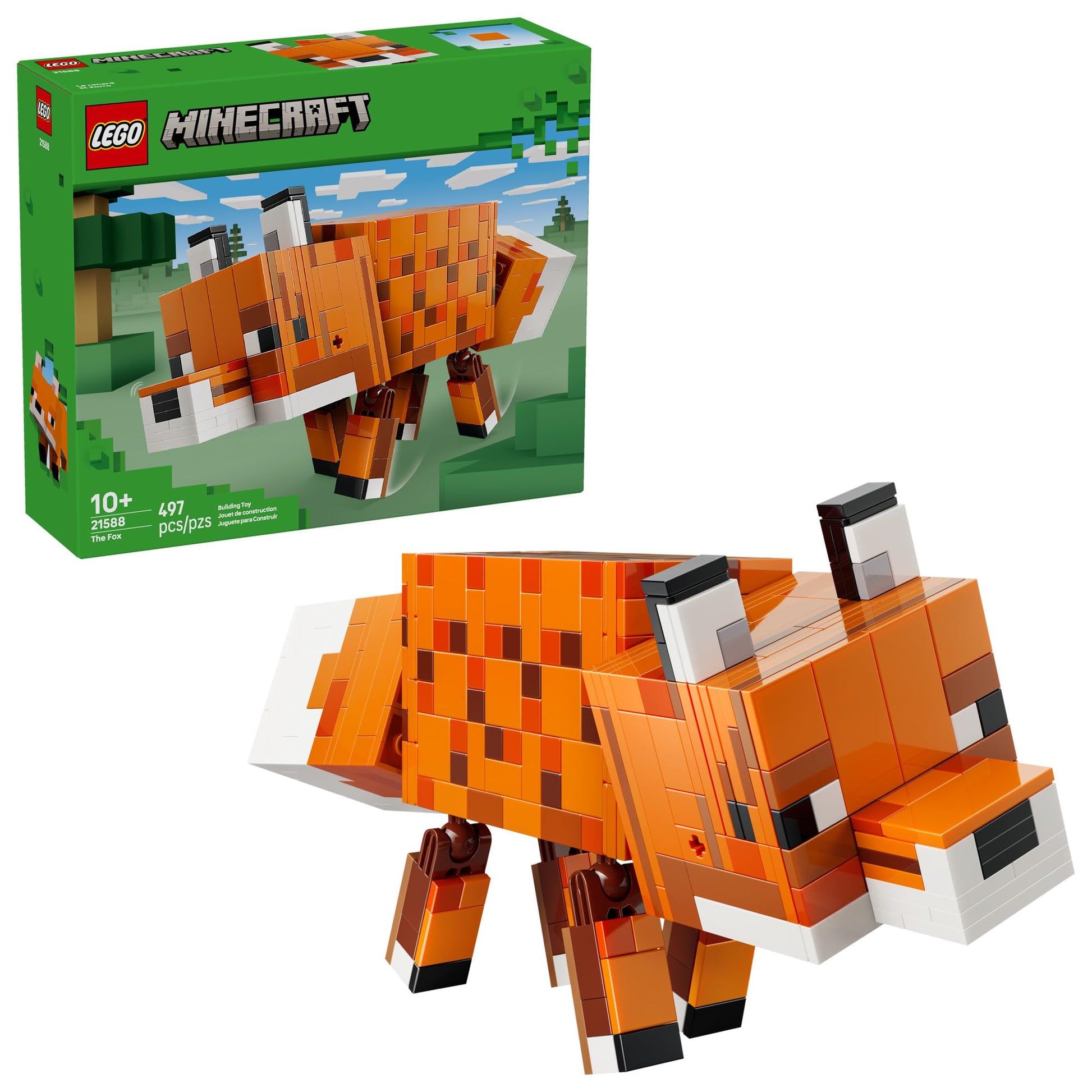 LEGO Minecraft The Fox Building & Pretend Play Toy for Boys & Girls - Poseable Video Game Character for Kids, Ages 10+ - Room Decor for Gaming Fans
