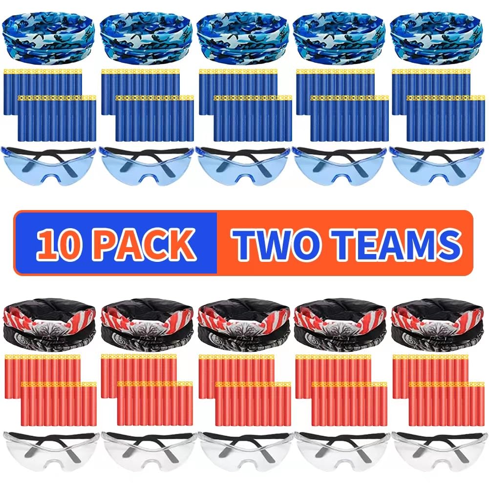 Compatible with Nerf Party Supplies,10 Pack Birthday Favors Gun War for Boy