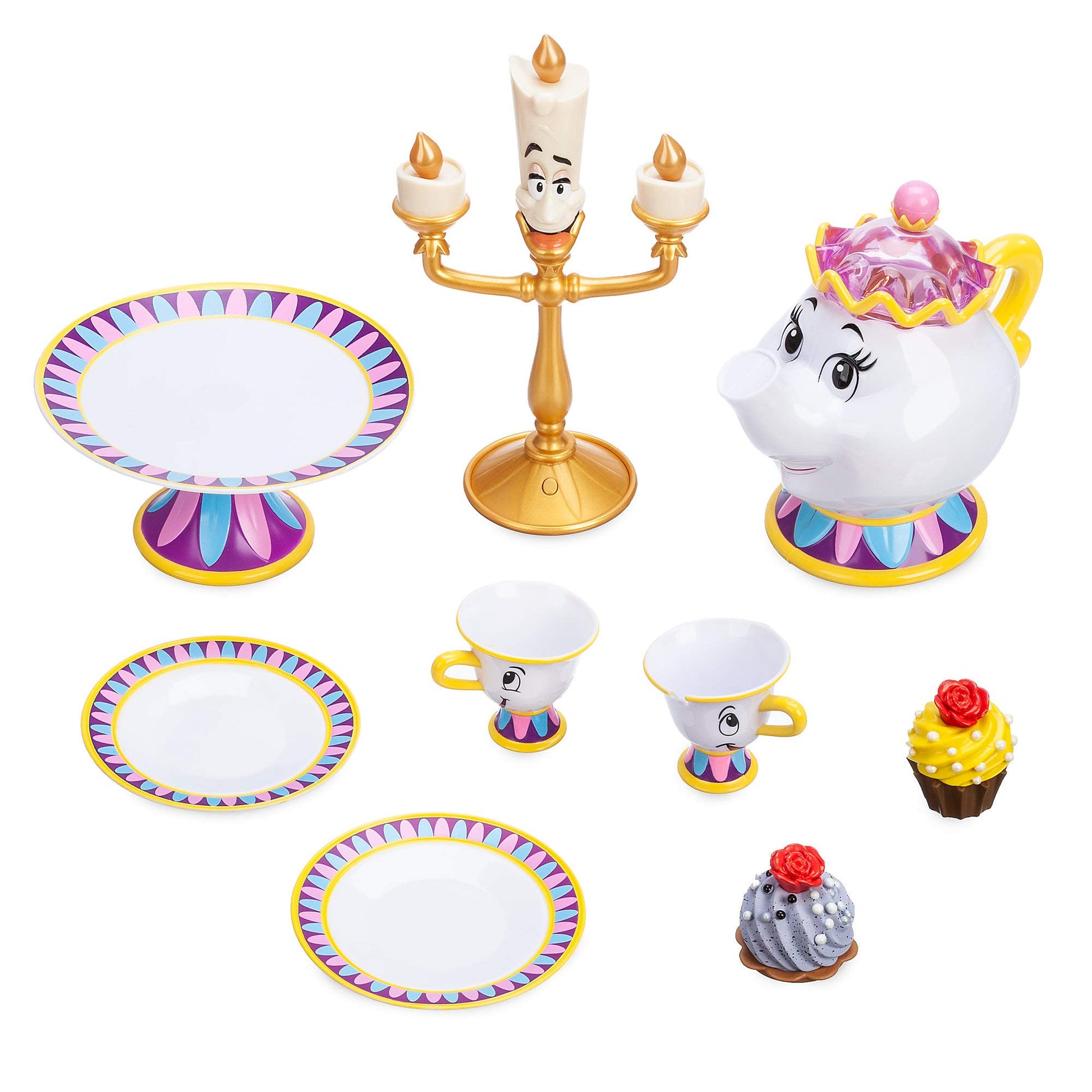 Disney Beauty and The Beast ''Be Our Guest'' Singing Tea Cart Play Set