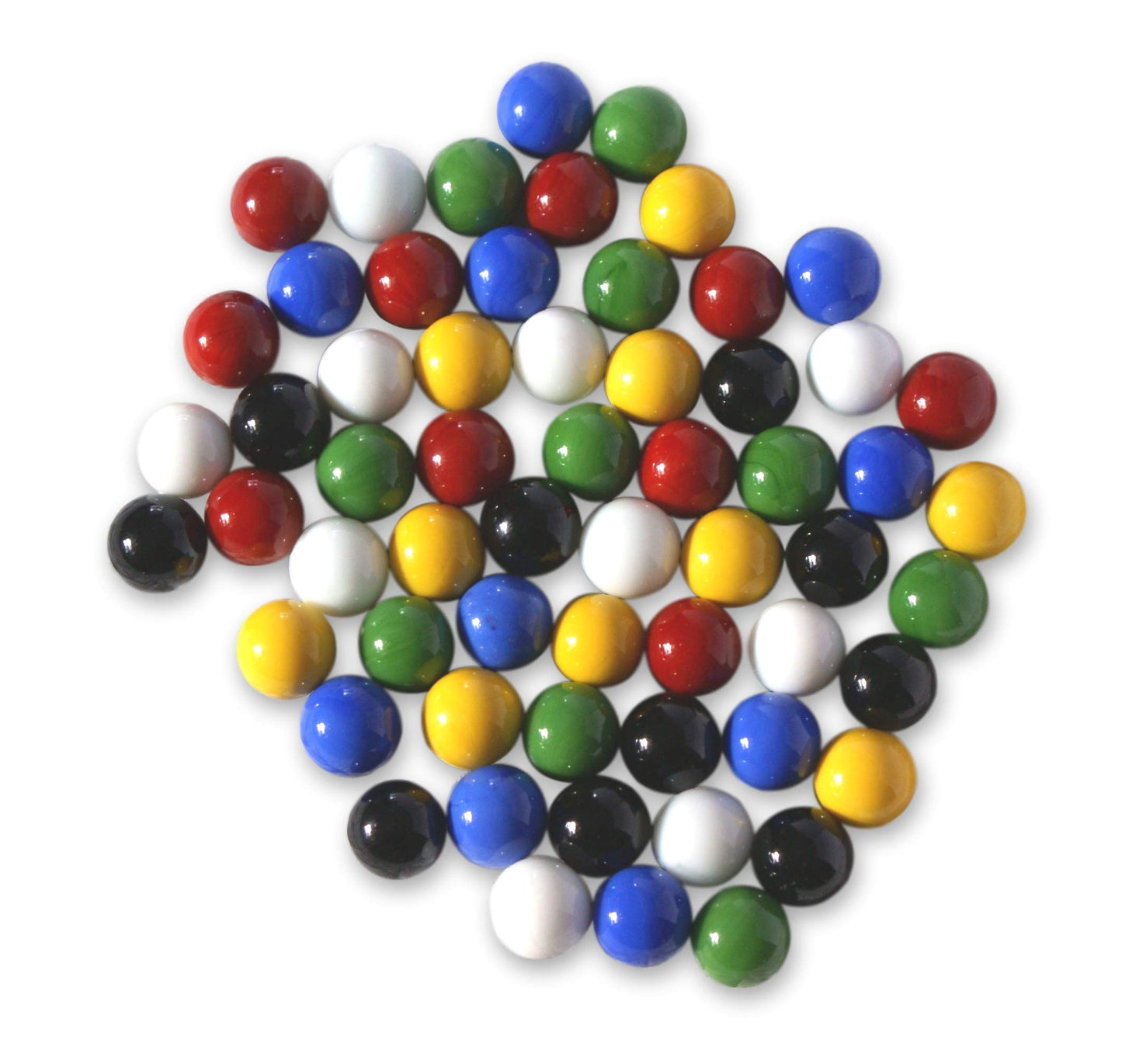 AmishToyBox.com Bag of 60 Glass Marbles for Chinese Checkers, 5/8" (16mm) Diameter