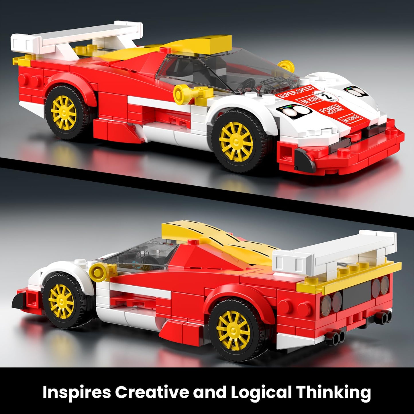Mould King GTRLongtail Speed Champion Car Building Kits, MOC Racing Car Toys Model, Vehicle Blocks Set Suitable for Boys to Build, House Decoration