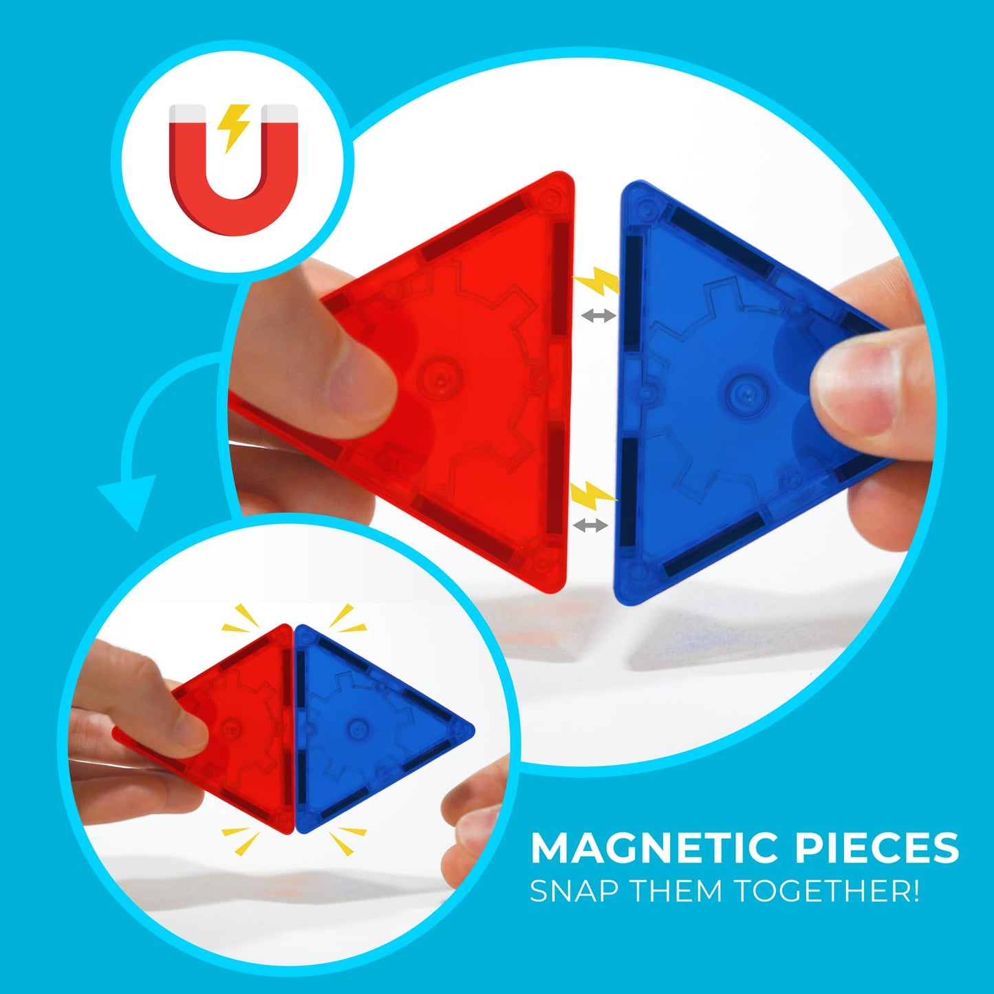 Tytan Official Disney Stitch Magnetic Tile Set - 44-Piece STEM Toy with Reusable Stitch & Angel Reusable Sticker Sheet and Instruction Manual