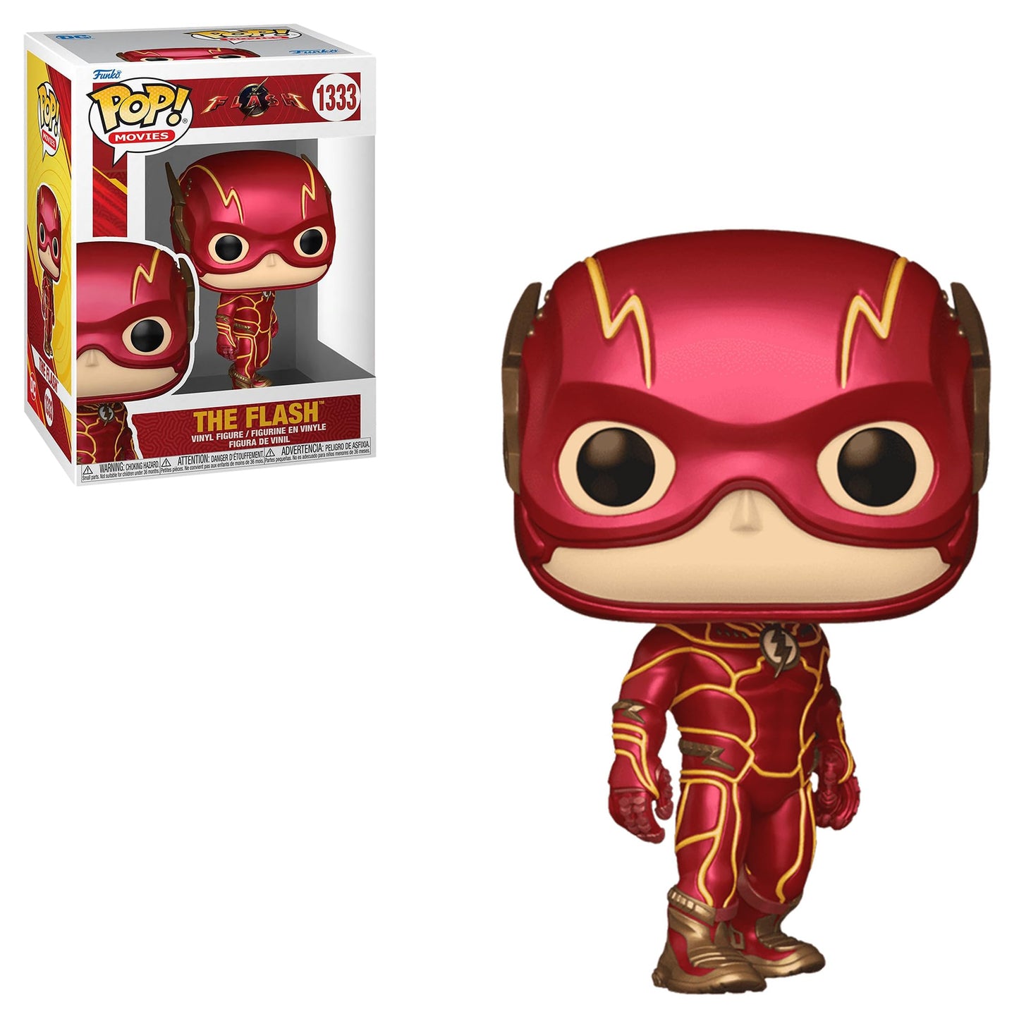 Funko Pop! Movies: The Flash (2023) Metallic Special Edition Multicolor Exclusive Vinyl Figure #1333