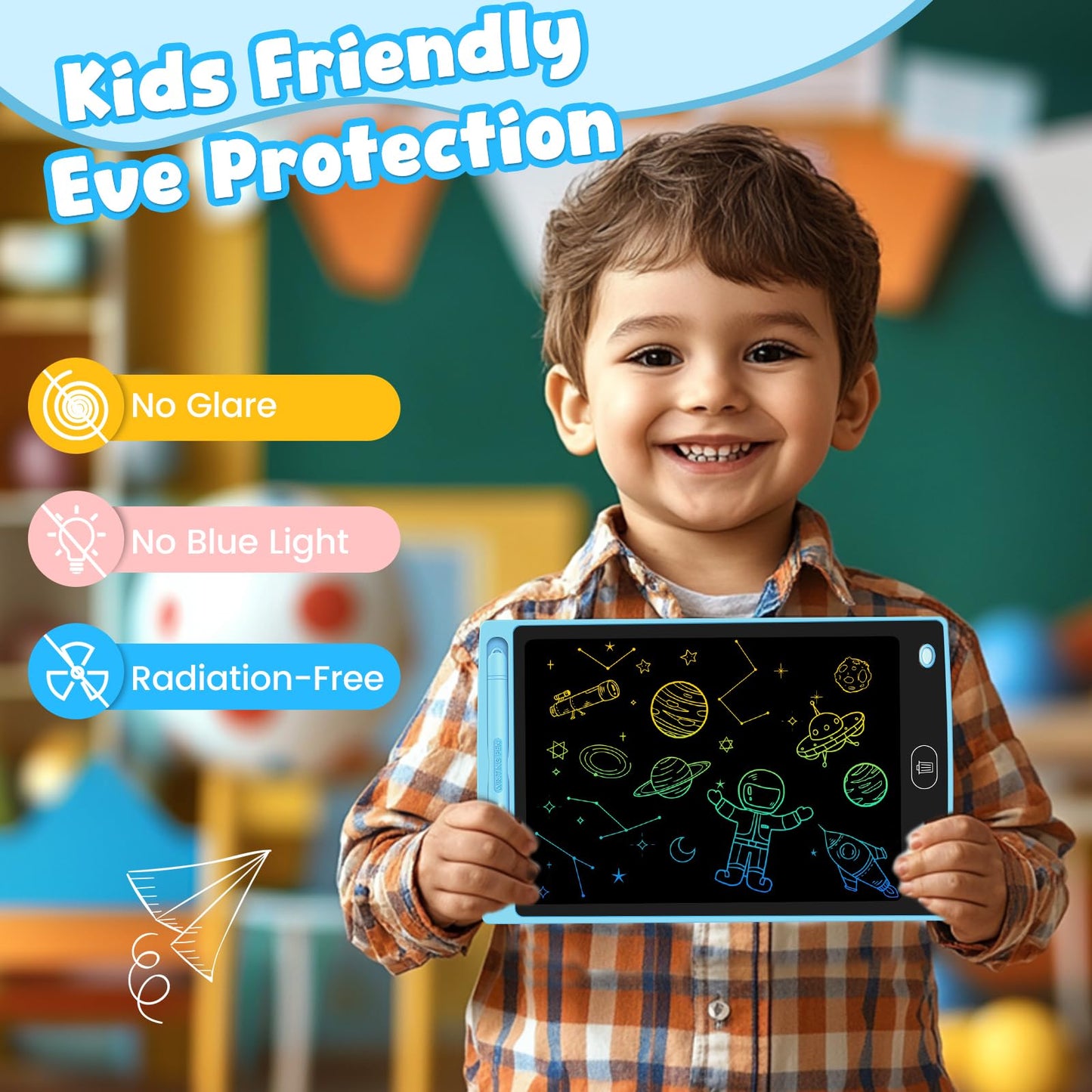 3 Pack LCD Writing Tablet for Kids - Erasable and Reusable Toddler Doodle Board in 8.5 inch, Ideal Drawing Pad for Learning Toy for Ages 3-8, Gift