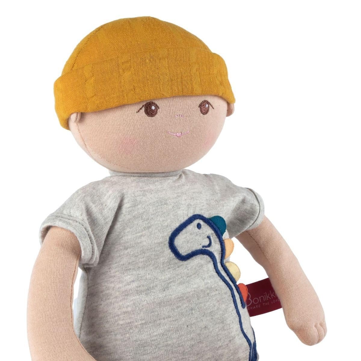Tikiri Toys Bonikka Baby Kye Doll Organic 100% Cotton OE100 Certified (Gray)