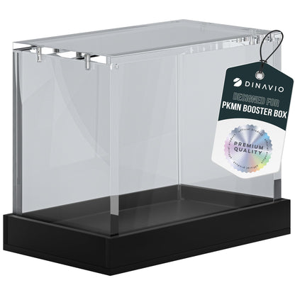 Dinavio Crafthouse PKMN Booster Box Case Acrylic Display - Booster Box Protector Case - 8mm + 5mm Acrylic 5x3mm Magnets - Compatible with PKMN Booster