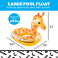 BigMouth Giant Animal Pool Float, Inflatable Floatie Tube, Blow Up Swim Ring, Outdoor Summer Pool Party Water Toy - Giraffe