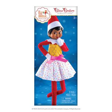 The Elf on the Shelf Claus Couture Ice Cream Party Dress Accessory for your Scout Elf - Ice Cream Cone Inspired Dress & Bodice - Scout Elf NOT