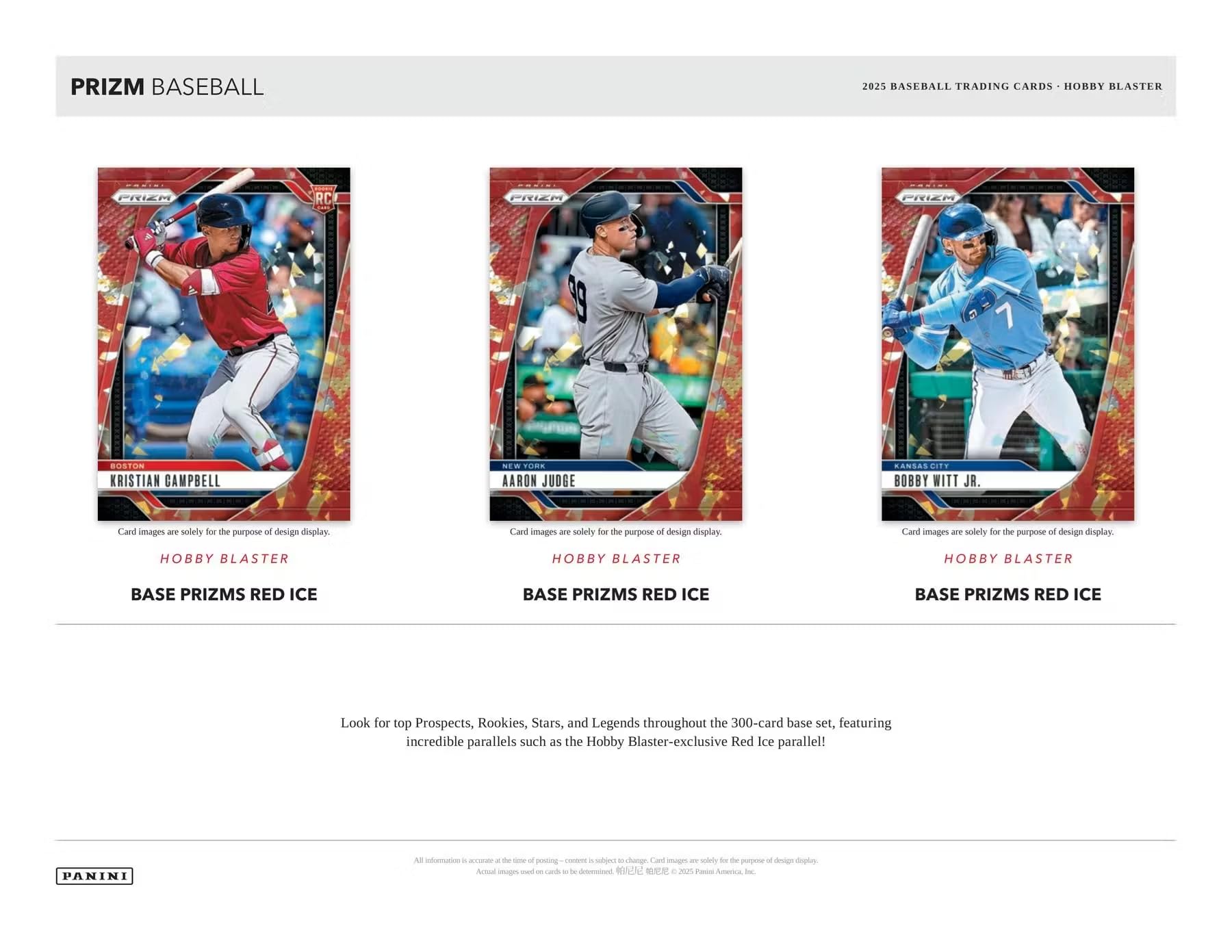 2025 Panini Prizm Baseball 6-Pack Hobby Trading Card Blaster Box (Find 4 Exclusive Ice Parallels Per Box)