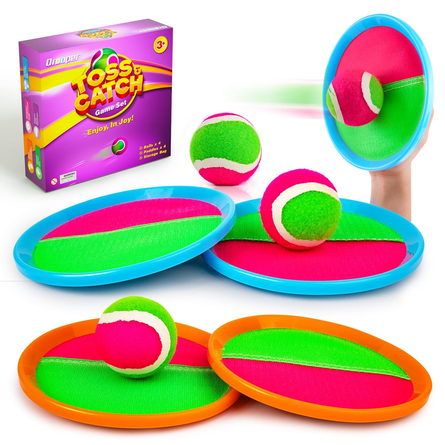 Toss and Catch Ball Game Set for Kids Outdoor Toys Yard Beach Pool Games
