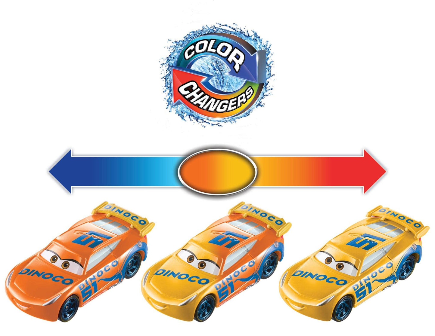 Disney Car Toys Color Change Vehicles, Repeat Color Transformation with Warm & Cold Water, Character Cars from Movie, Gift for Kids 3 Years & Older