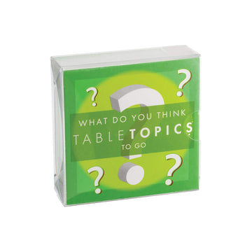 TableTopics What Do You Think To Go - 40 Conversation Starter Cards for Kids to Share Their Thoughts, Fun Question Card Game for Quality Family Dinner