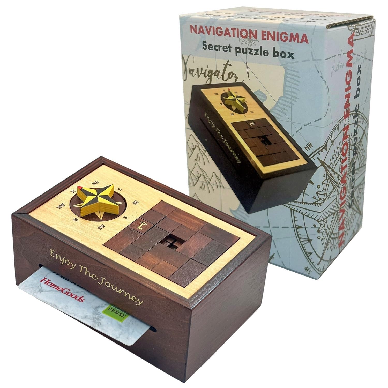 Navigation Enigma Secret Puzzle Box Money & Gift Card Holder IQ Escape Box