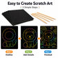 Minyaluck Rainbow Scratch Art Paper Kit-90 Pcs 6.5"x4.7"Double-Sided Black & White Magic Scratch Off Art Craft Supplies Kits