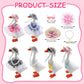 Estedro 6 Set Desk Goose Outfits 7 Inches 18 PCS Mini Porch Goose Clothes with Cute Hat Necklace Dresses and Sunglasses Funny Desk Goose Accessories