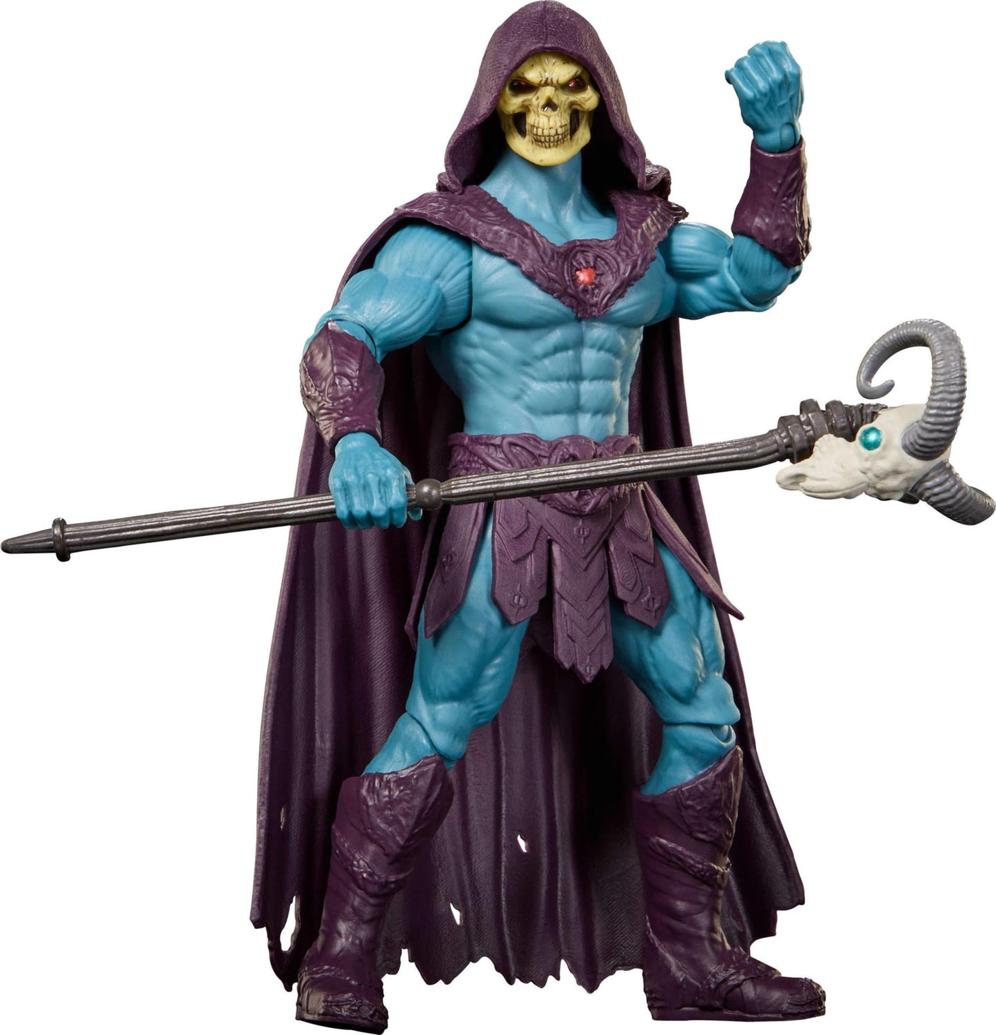 Masters of the Universe Movie Skeletor 5.5 Inch Action Figure Villain Toy, Content Accurate, 14 Movable Joints & Ram Head Havoc Staff