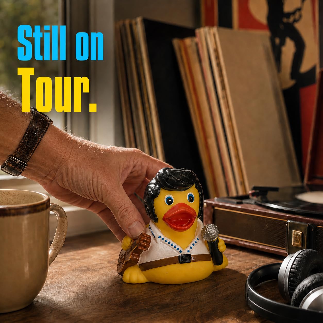 3 Inch DUCKY CITY Rock n Roll Rubber Duck [Sealed, Floats Upright] for Jeeps Music Singer Bath Toy for Kids and Toddlers, Baby Safe Funny Duck Gift