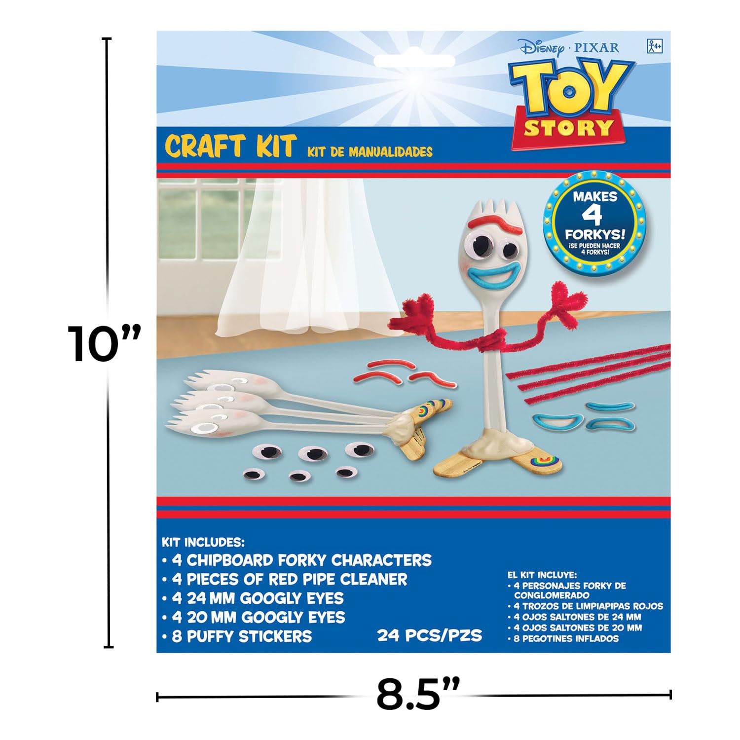 Disney/Pixar Toy Story 4 Craft Kit - Pack of 4 (10" x 8.5") - Creative Activity Set for Kids - Perfect for Parties & Playdates