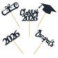 30 PCS Graduation Cupcake Toppers 2026 Diploma Grad Cap Cake Toppers Food Picks for Party Supplies and Graduation Party Favors 5 Styles