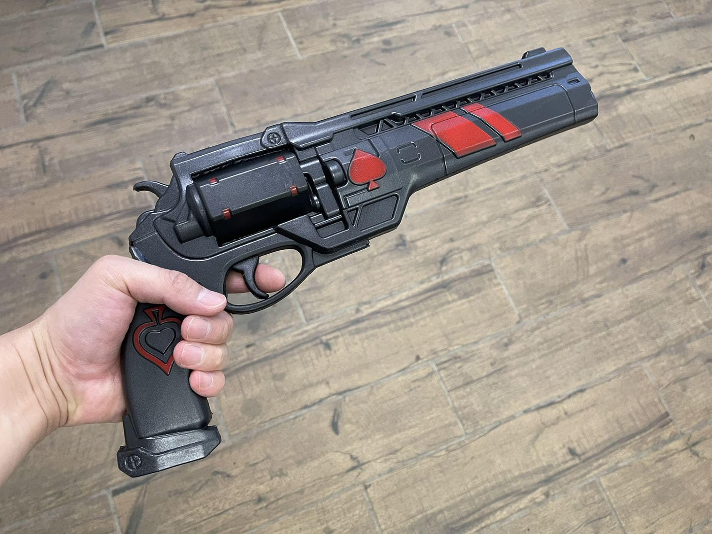 15.5 inch Foam Hand Cannon Prop Cosplay Costume Foam Pistol Game Anime Xmas Collection (Red)