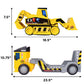 Sunny Days Entertainment Maxx Action 2-N-1 Mega Mover - Construction Truck and Trailer with Lights, Sounds and Motorized Drive, Yellow, Large