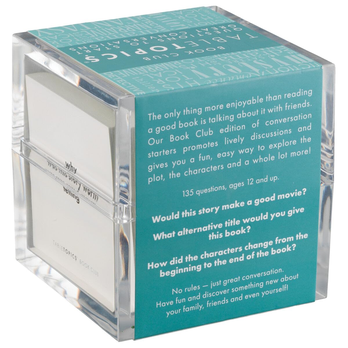 TableTopics Book Club Questions - 135 Conversation Starter Cards for Book Lovers, Reading Enthusiasts, Teachers, & Students, Inspiring Discussion