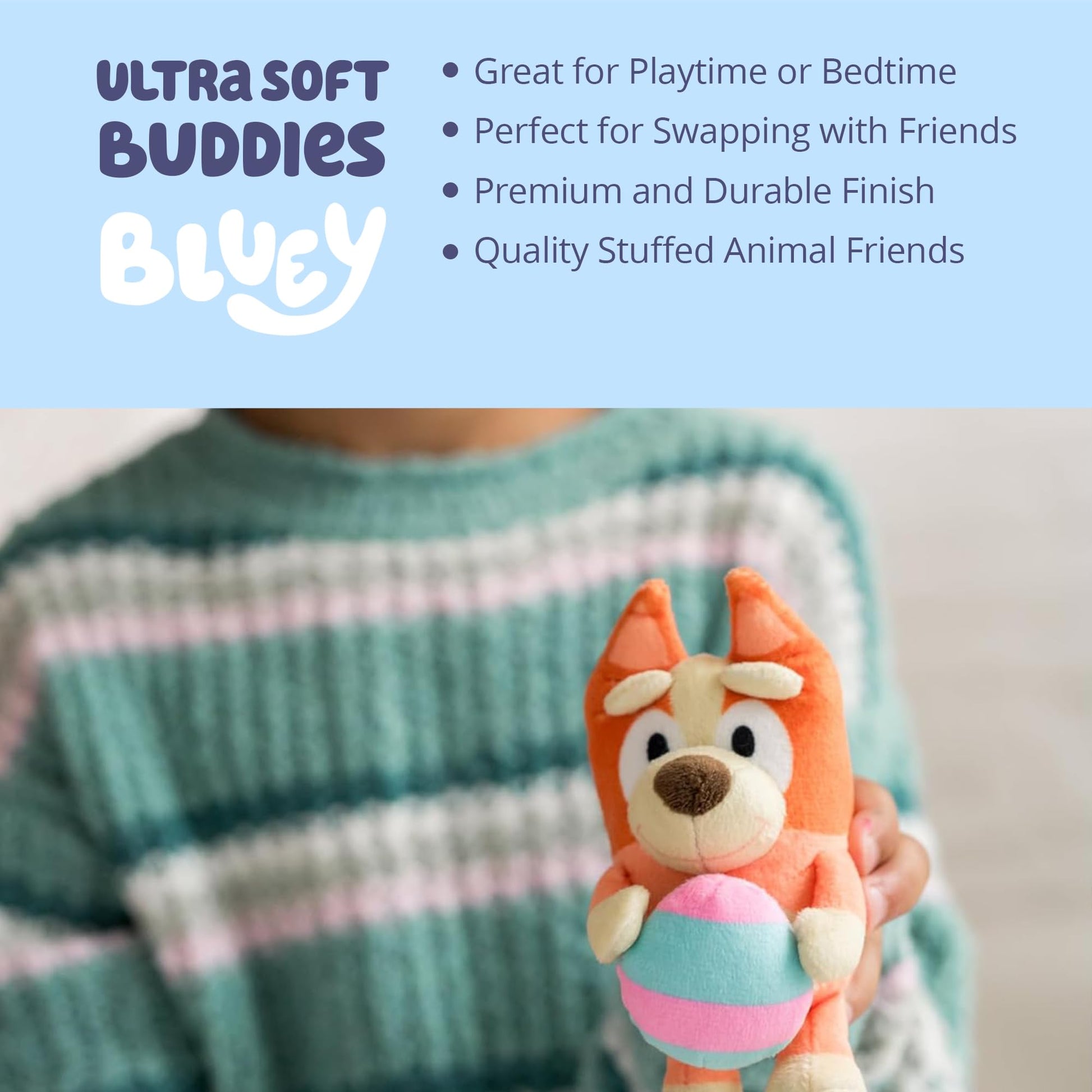 Animal Adventure | Bluey | 4" Bingo Palm Plush with Electronic Sound | Easter Basket Stuffed Animals for Kids | Cute & Huggable Ultra Soft Plushie