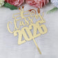 Sodasos Mirror Acrylic Class of 2026 Cake Topper