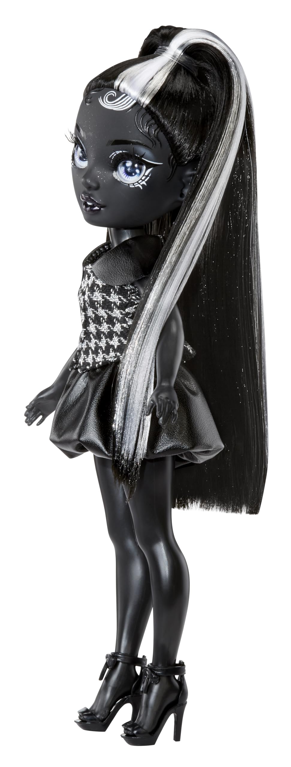 Rainbow High Shadow High Shanelle Onyx- Grayscale 11” Fashion Doll. Black hair. Black Outfit. Stylish Handbag, for Kids 4-10 years Old