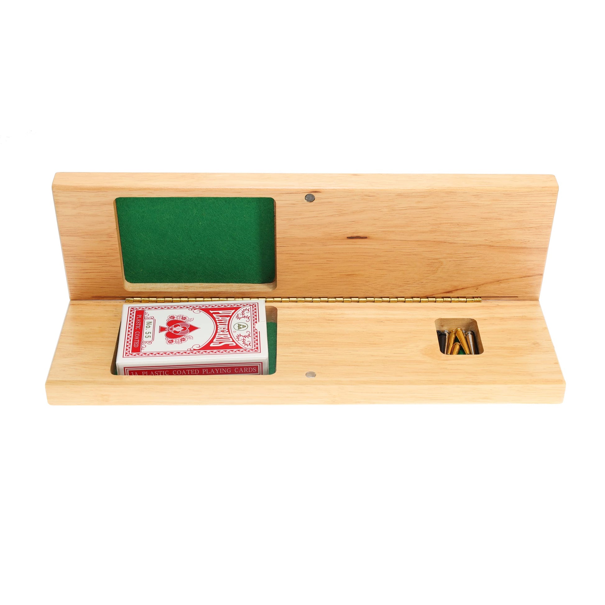 Pacific Shore Games Canoe Cribbage Board Game Set, Sunrise Nautical Print, Continuous 3 Track Travel Cribbage Boards Unique, Wooden Board Games