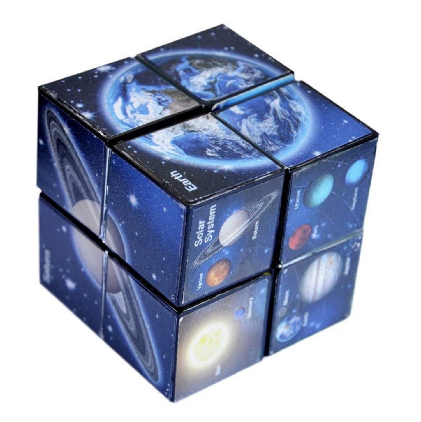 California Creations The Amazing Star Cube: 2 Piece Transforming Geometric Puzzle - Solve The Cube To Find The Hidden Star Cosmo Edition