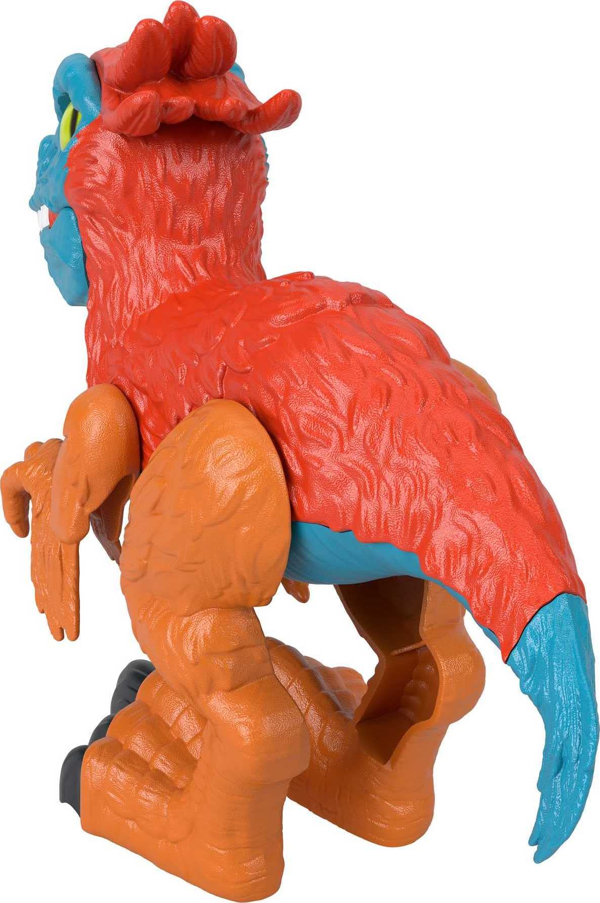 Fisher-Price Imaginext Jurassic World Dominion Dinosaur Toy Pyroraptor XL Poseable 10-Inch Figure for Pretend Play Kids Ages 3+ Years
