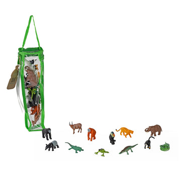 Wild Republic Eco Zip Tubes Rainforest Figurines - 13"